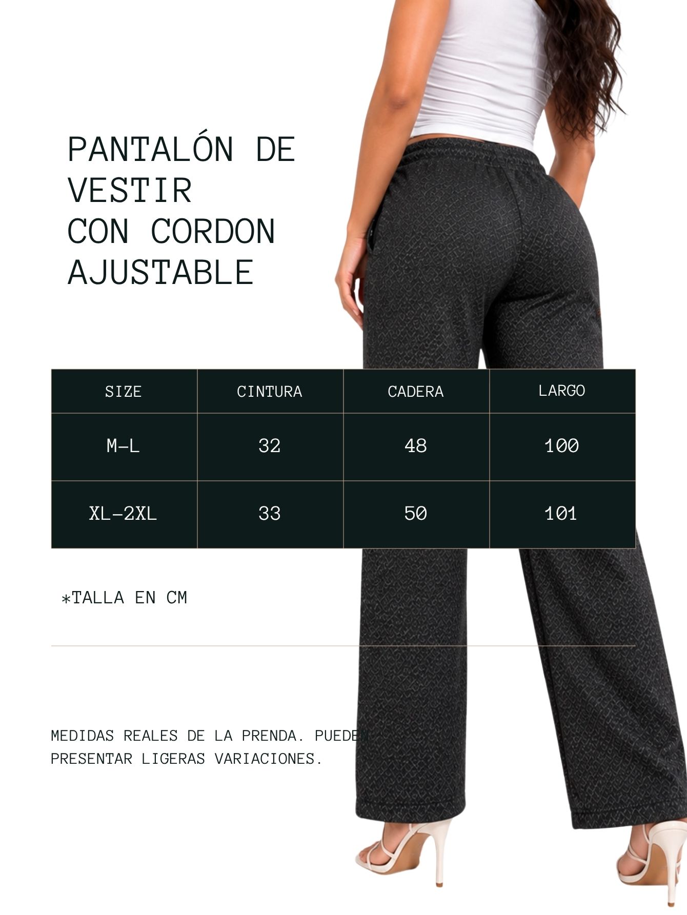 AD2652 Pantalón tipo de vestir afelpado 15957
